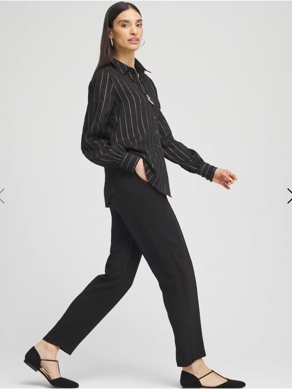 Chico's Crepe Side-Zipped Ankle Pants